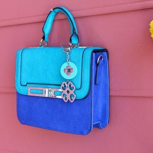 NWT Gianni Bini Blue and Teal Square Bag